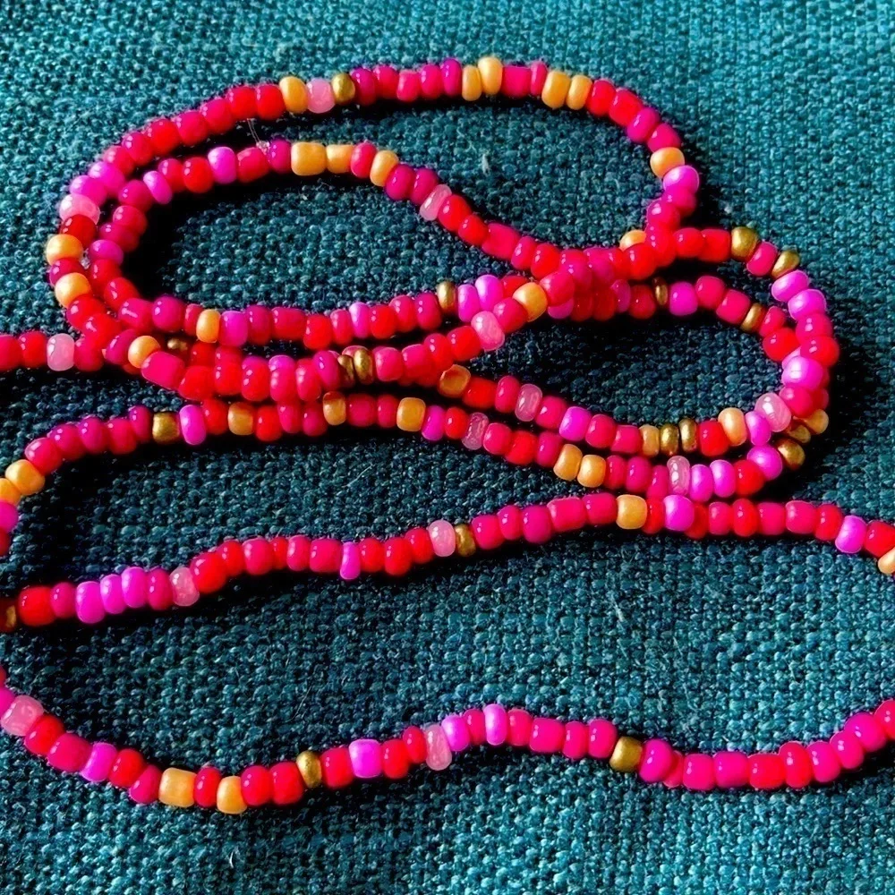 Pink—Beaded Necklace or Bracelet—38” - Picture 2 of 3